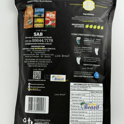 Erva Tererê Menta &amp; Limão 500g Barão