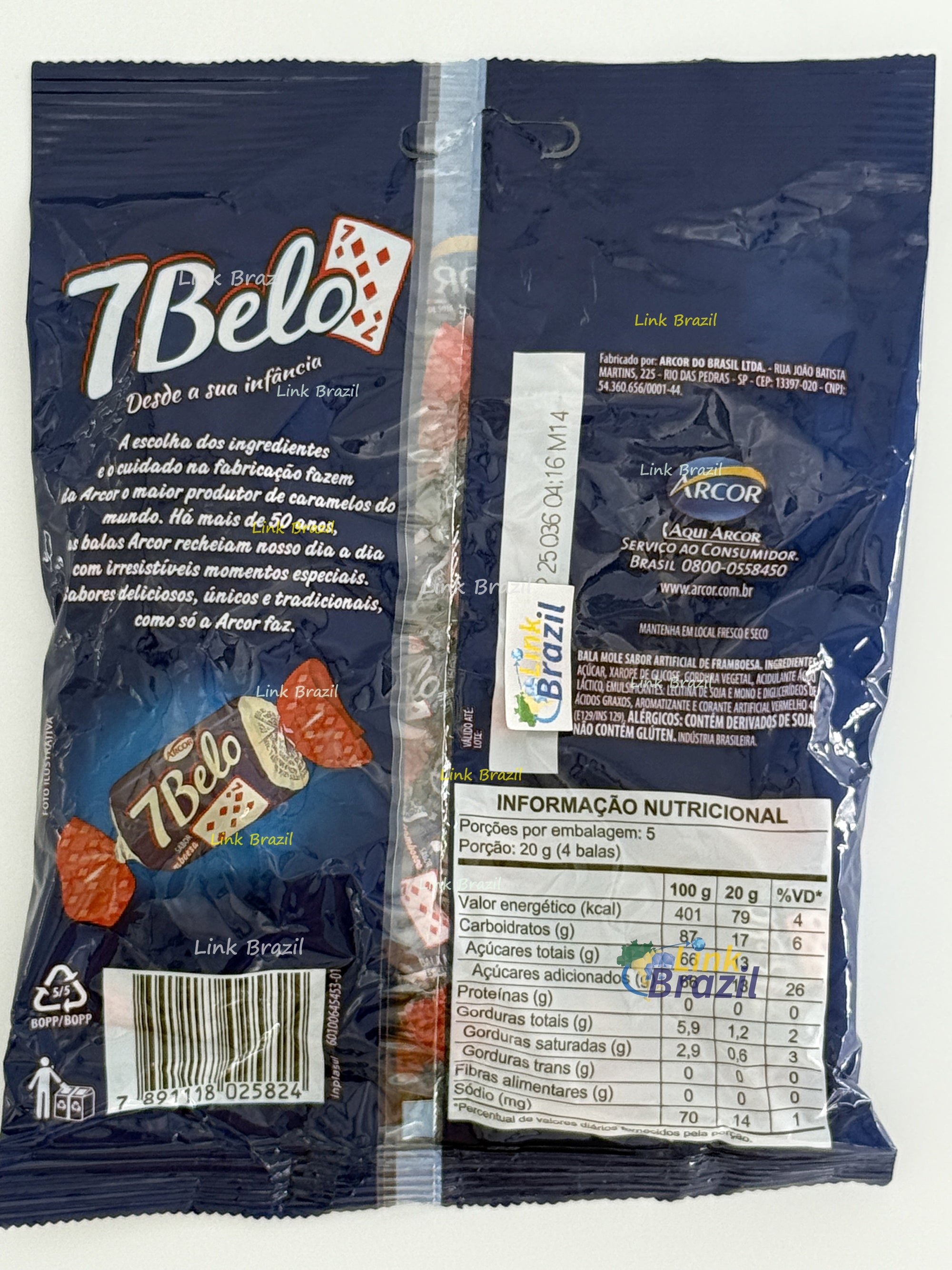 Bala 7 Belo Framboesa 100g2.linkbrazil.es