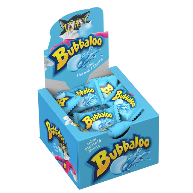 Bubbaloo Chiclé Sabor Hortelã 300g-LinkBrazil.e