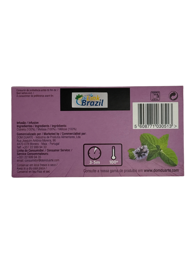 Chá Cidreira Dom Duarte 20 saches 30g Link Brazil