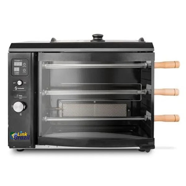 Churrasqueira a Gás Link Brazil com 3 Espetos Automáticos de Aço Inoxidável