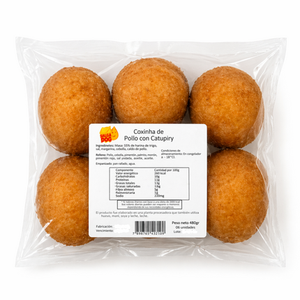 Coxinha de Frango com Catupiry Aqui Salgados 480g 6und