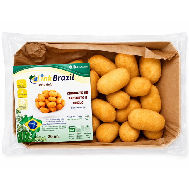 Croquete de Presunto e Queijo Link Brazil 20un