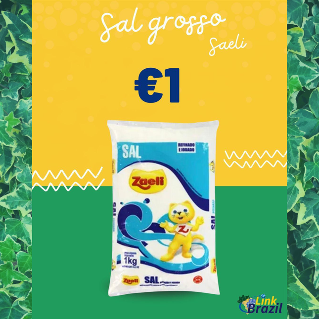 Sal Grosso para Churrasco Zaeli 1Kg