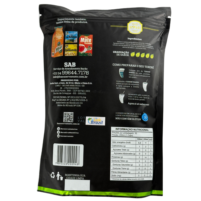 Erva Tererê Menta Limão-barao-Link Brazil