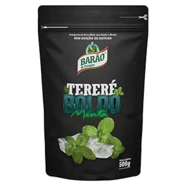 Erva Mate para Tereré Boldo e Menta Barão 500g Link Brazil