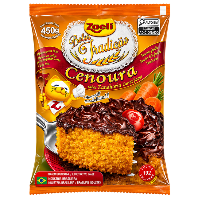 Mistura para Bolo Cenoura Zaeli 450g Link Brazil