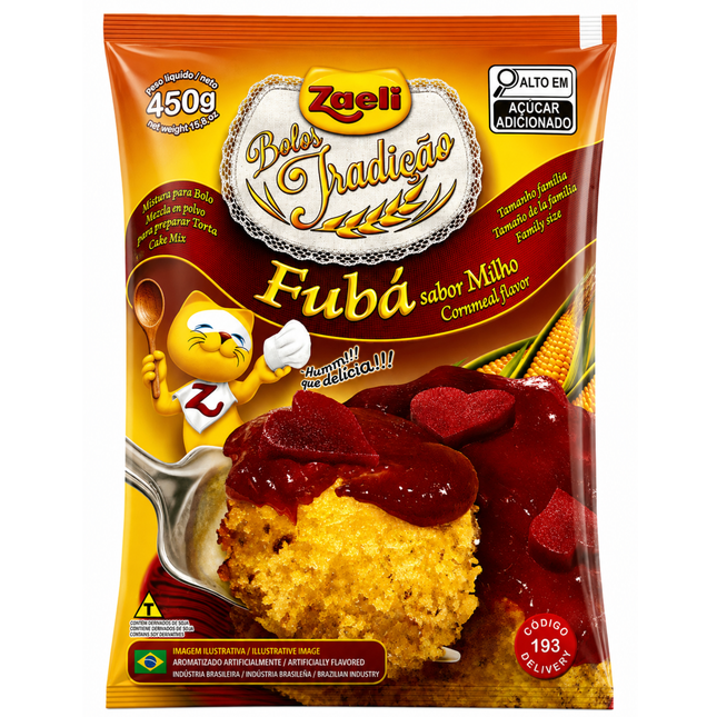 Mistura para Bolo Fubá Zaeli 450g Link Brazil 