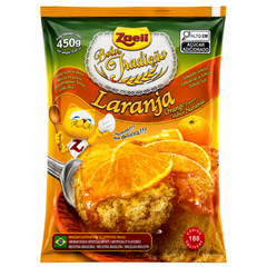 Mistura para Bolo Sabor Laranja Zaeli 450g Link Brazil