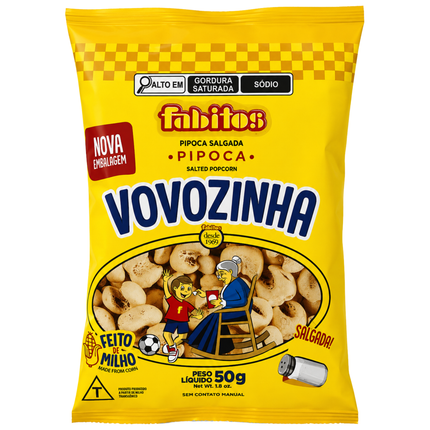 Pipoca Salgada Vovozinha Fabitos 50g Link Brazil