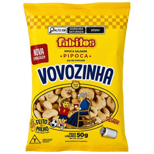 Pipoca Salgada Vovozinha Fabitos 50g Link Brazil