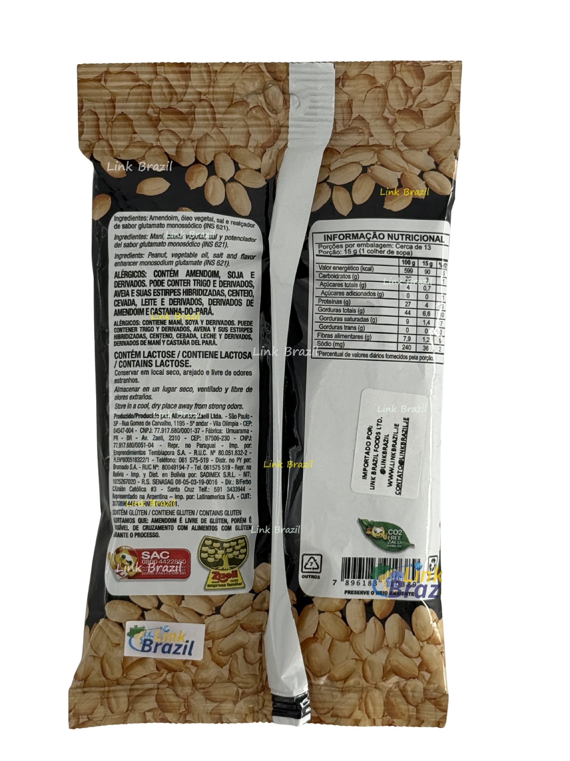 Amendoim Salgado Tostado Zaeli 200g