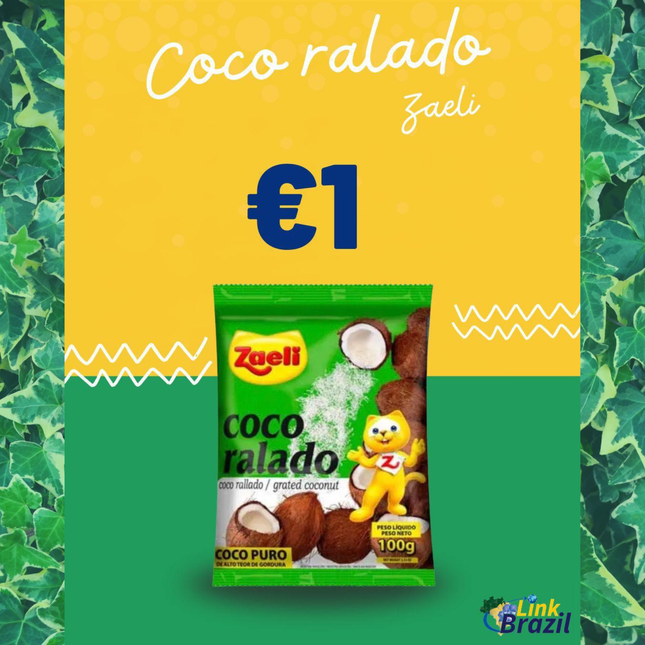 Coco ralado 100g zaeli Link Brazil.es