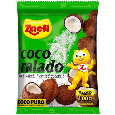 Coco Ralado Desidratado Zaeli 100g